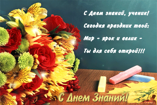 Привітання з Днем Знань учню у прозі