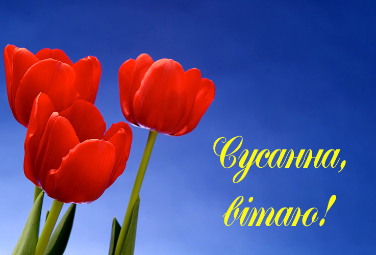 Привітання Сусанні